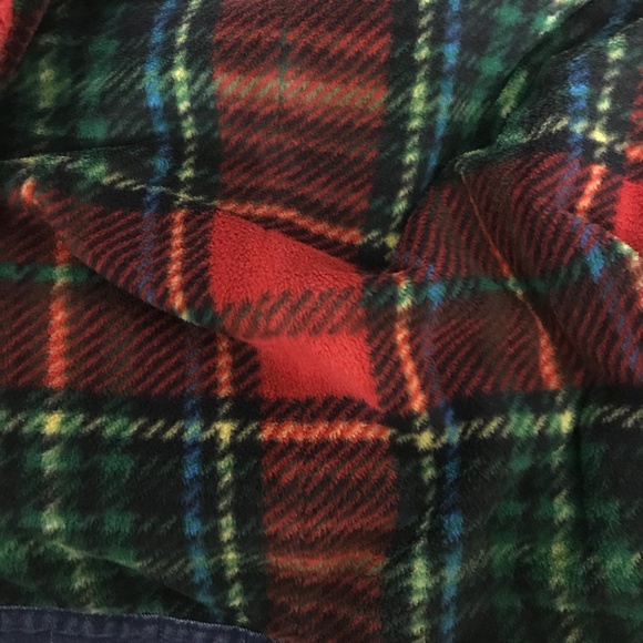 Vintage Polo Ralph Lauren Plaid Fleeced Hoodie Denim Trucker Jacket XL - Picture 13 of 14